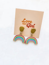 Load image into Gallery viewer, Cotton Candy Rainbow Earrings
