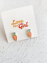 Load image into Gallery viewer, Keep Calm and Carrot On Earring Studs
