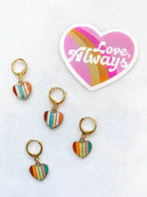 Load image into Gallery viewer, Rainbow Heart Earrings
